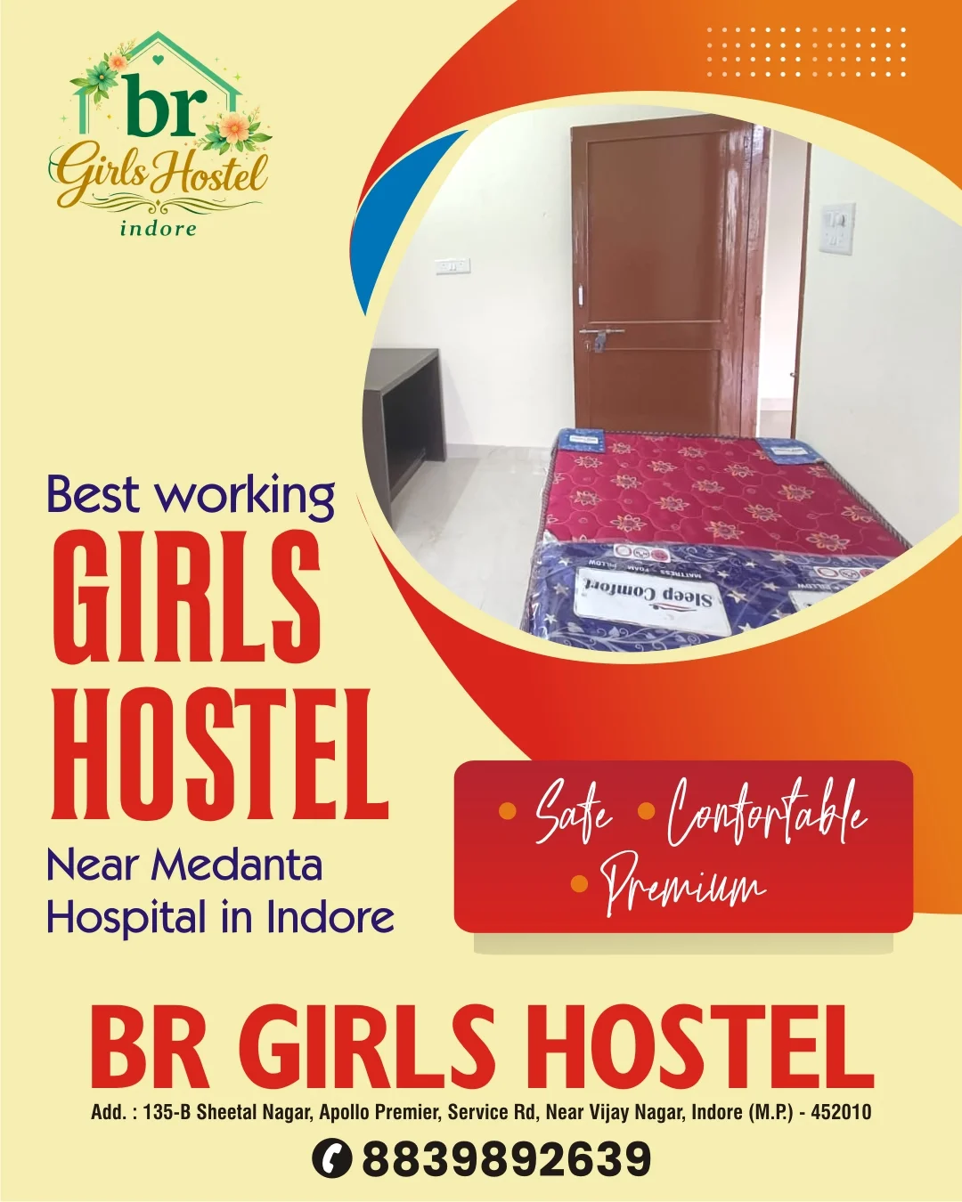 Girls PG near Mangal City Indore