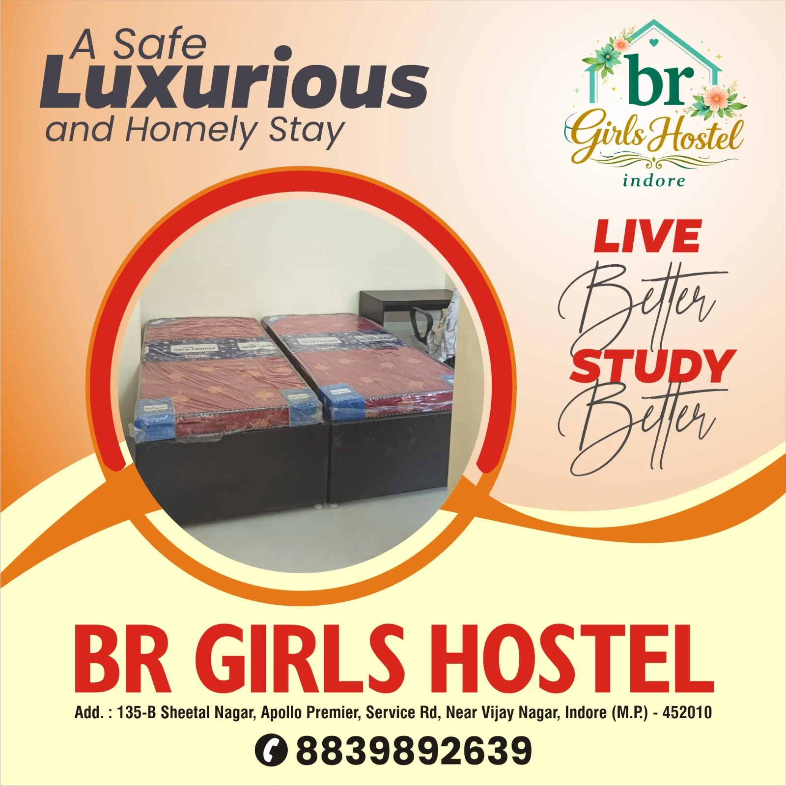 Girls PG near Prestige College Indore